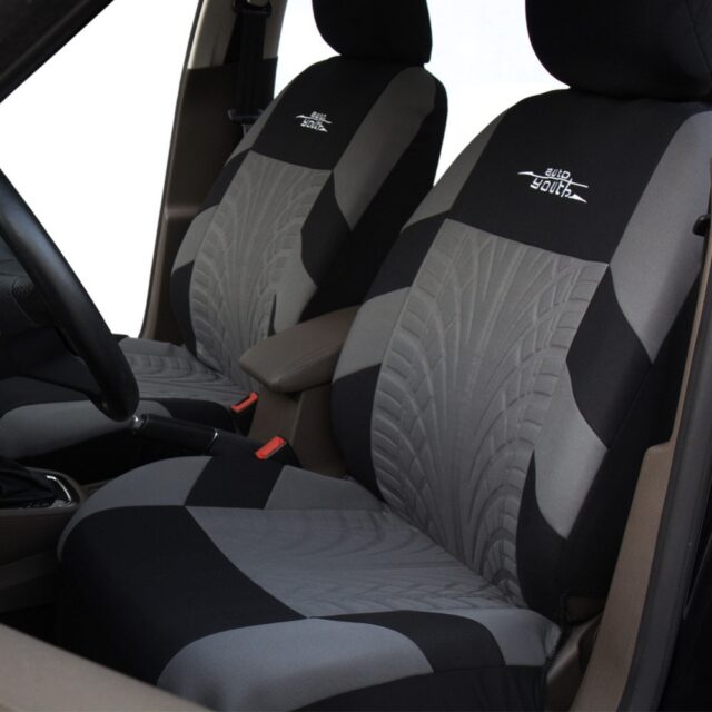 Universal Tire Track Patterned Car Seat Covers Set Automobiles & Motorcycles Interior Accessories