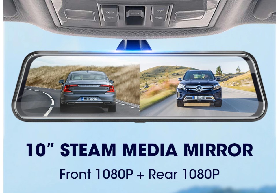 Mirror Design Front and Rear Dash Cameras Set Mirror Design Front and Rear Dash Cameras Set