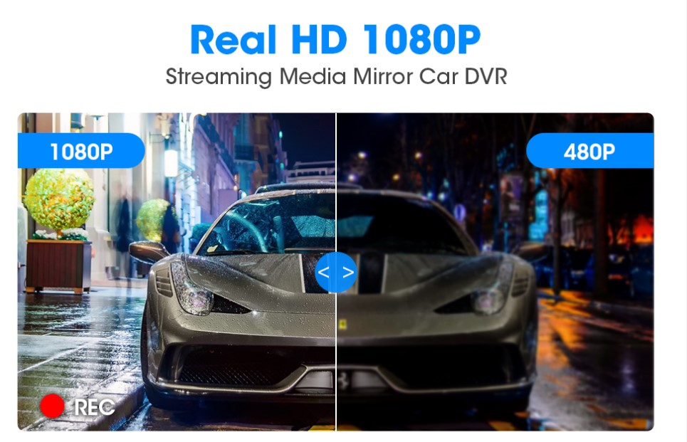 Mirror Design Front and Rear Dash Cameras Set Mirror Design Front and Rear Dash Cameras Set