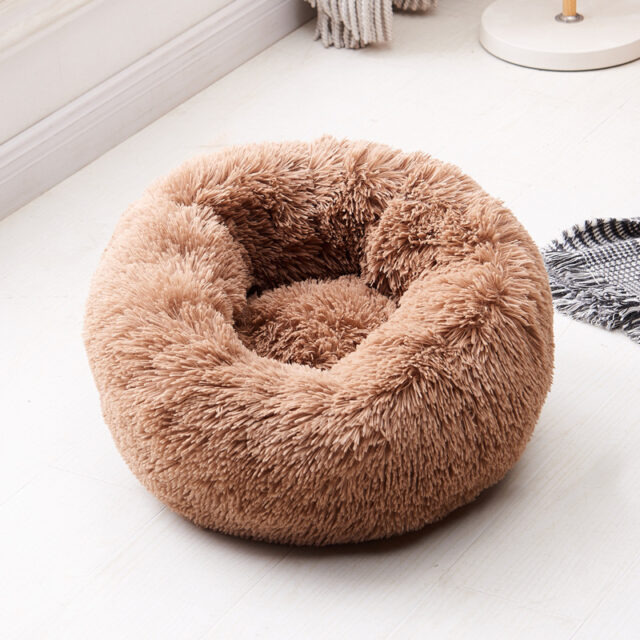 Pet’s Round Shaped Fluffy Bed Cats & Dogs Products Pet Beds, Mats & Houses Pet Supplies