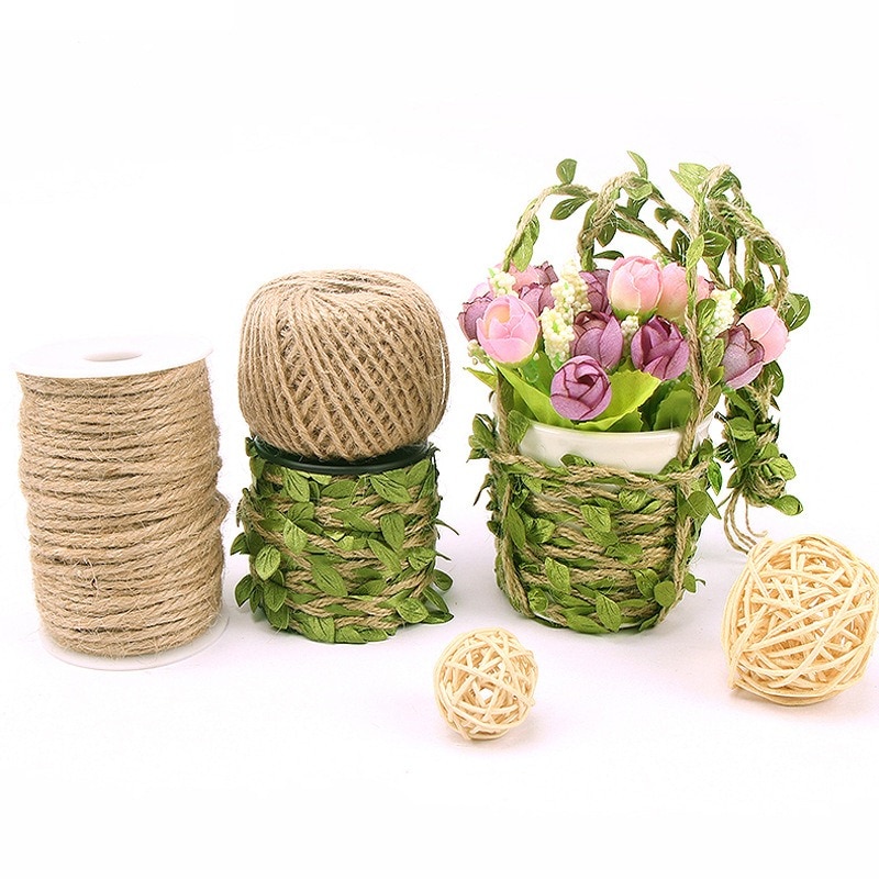 Ribbon with Green Leaves Detailing