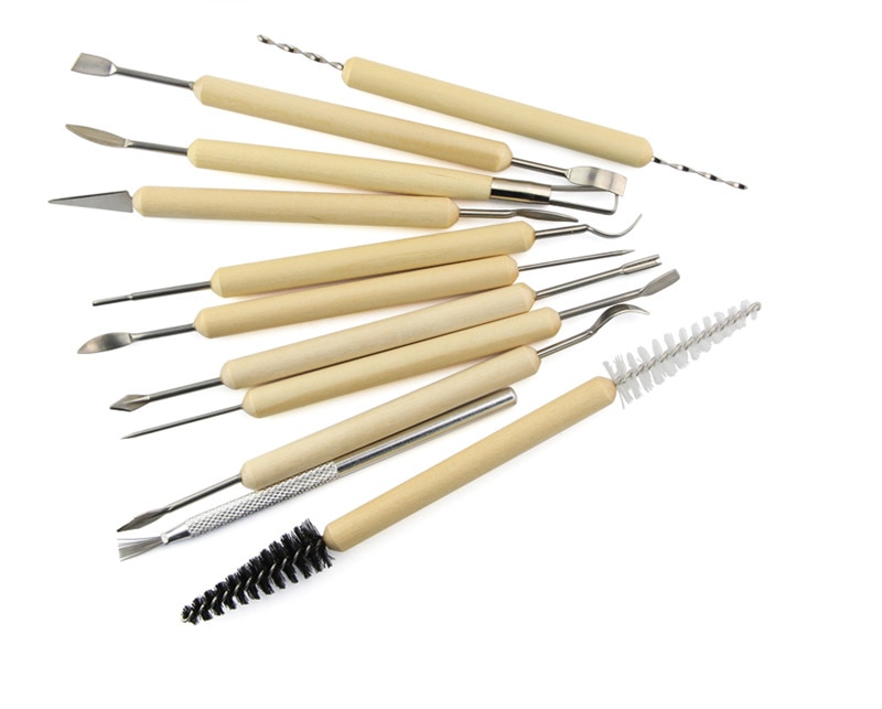 Wooden Handle Clay Sculpting Tools 11 Pcs Kit