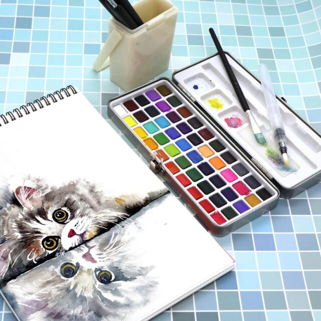 Portable Watercolor Paint Set Arts, Crafts & Hobbies Painting Paints