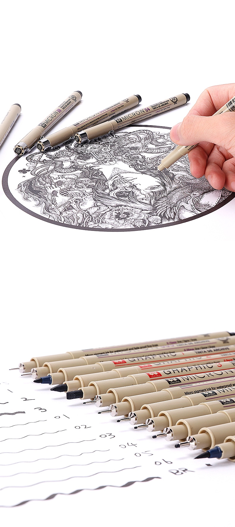 Micron Pigment Liner for Sketching