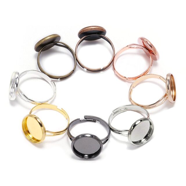 Set of Ten Blank Ring Bases Arts, Crafts & Hobbies Beads & Jewelry Making Jewelry Findings & Components