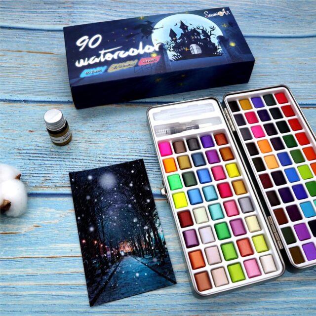 72-90 Color Solid Watercolor Paint Arts, Crafts & Hobbies Painting Paints