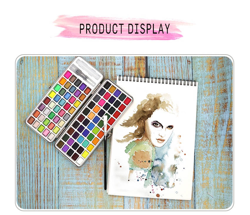 72-90 Color Solid Watercolor Paint