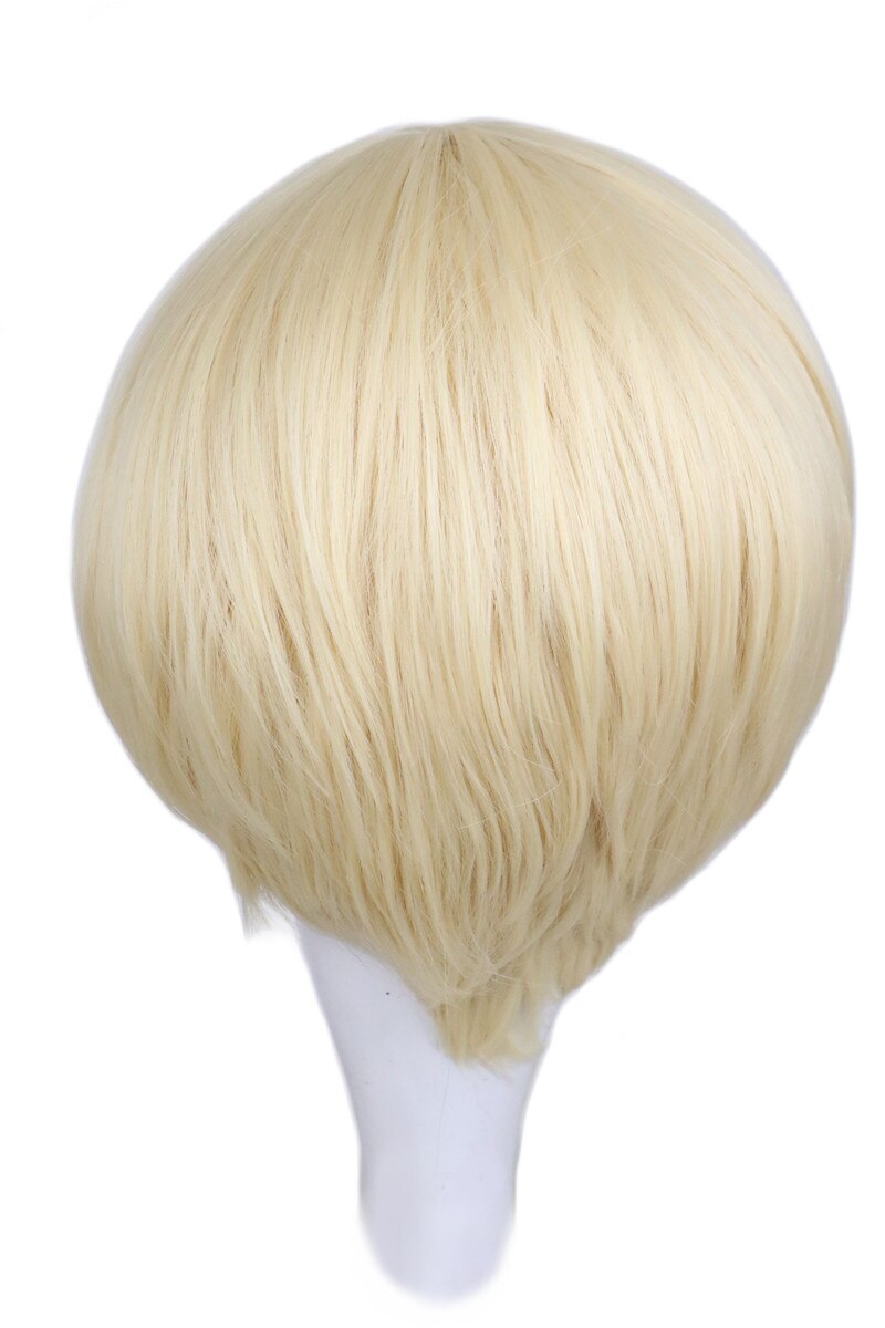 Men's Short Blonde Straight Hair Cosplay Wig