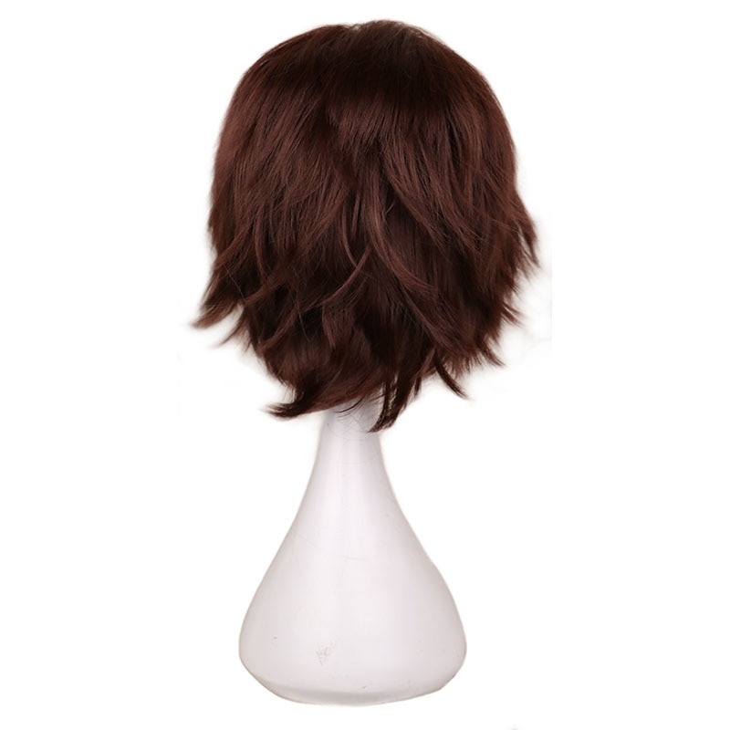 Men's Short Dark Brown Hair Cosplay Wig