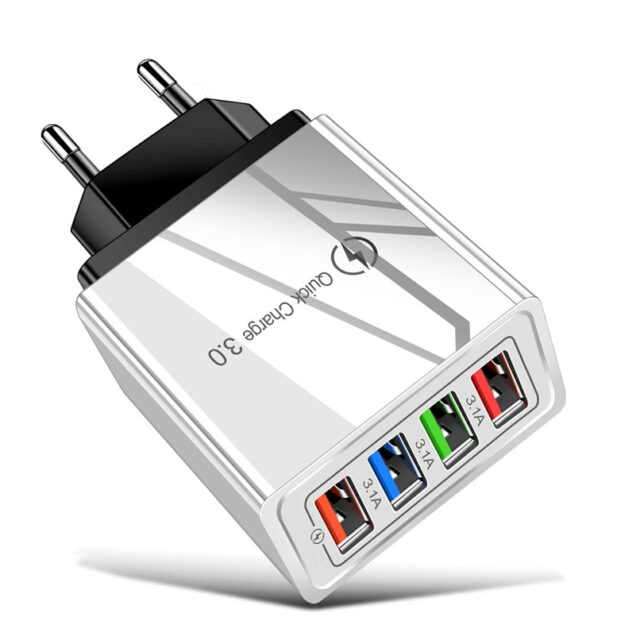 Quick Charge 4-USB Wall Charger Computer Peripherals Computers & Tablets USB Gadgets