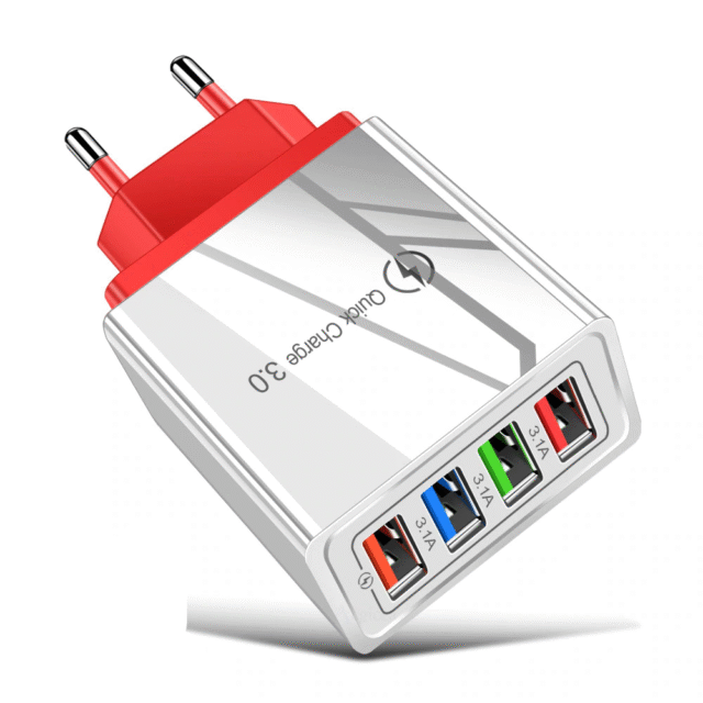 Quick Charge 4-USB Wall Charger Computer Peripherals Computers & Tablets USB Gadgets