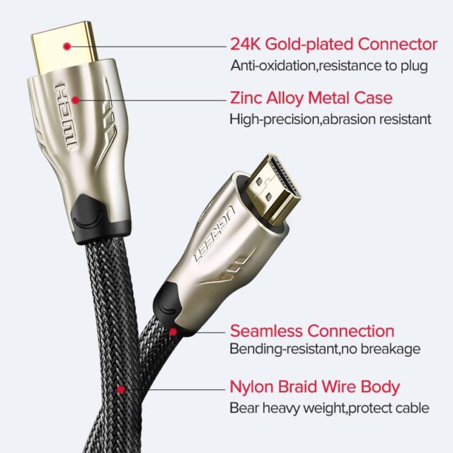 4K HDMI to HDMI 2.0 Cable Cord for PS4 and Apple TV Cables & Connectors Computers & Tablets