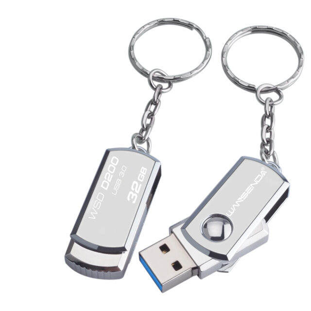 Stainless Steel USB 3.0 Flash Drive with Key Ring Computers & Tablets External Storage USB Flash Drives
