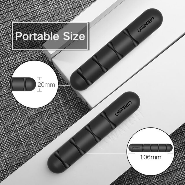 2 Pcs Flexible Silicone Cable Organizer Cables & Connectors Computers & Tablets