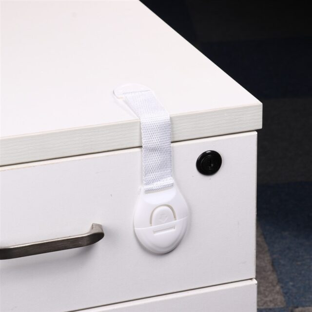 Safety Drawer Lockers 10 Pcs Set Baby & Mother Care Baby Safety Cabinet Locks & Straps