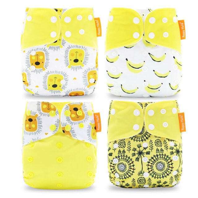 Breathable Washable Cloth Nappies Set with Cute Print Baby & Mother Care Baby Care Nappy Changing