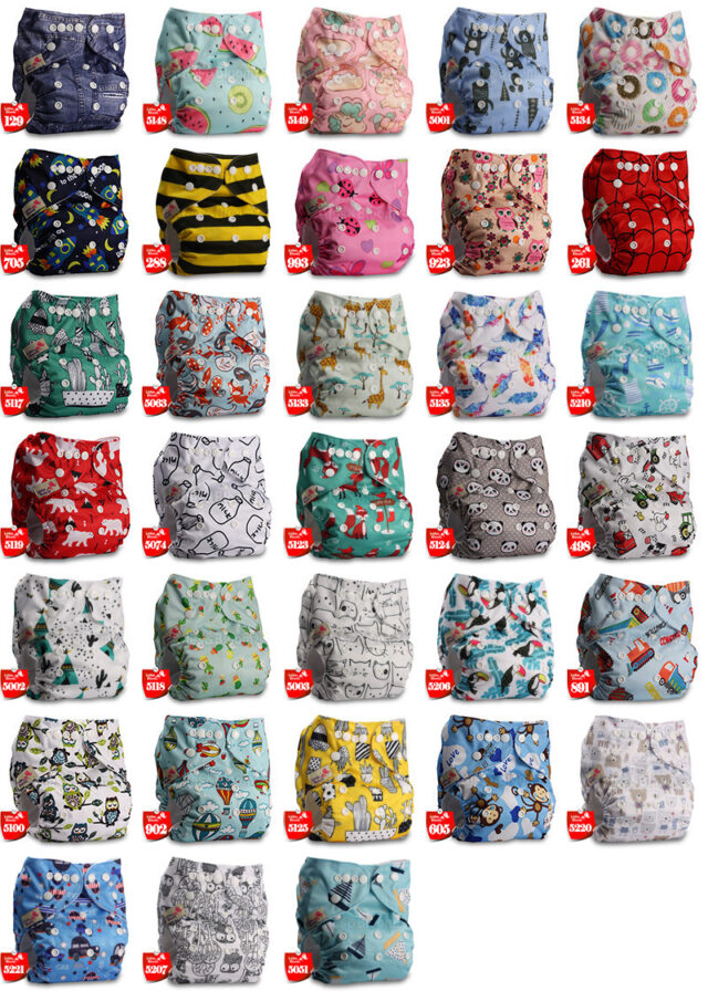 Baby’s Printed Washable Diaper Baby & Mother Care Baby Care Disposable Diapers