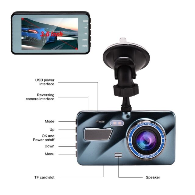 Dual Lens Full HD Dash Camera Automobiles & Motorcycles Car Electronics