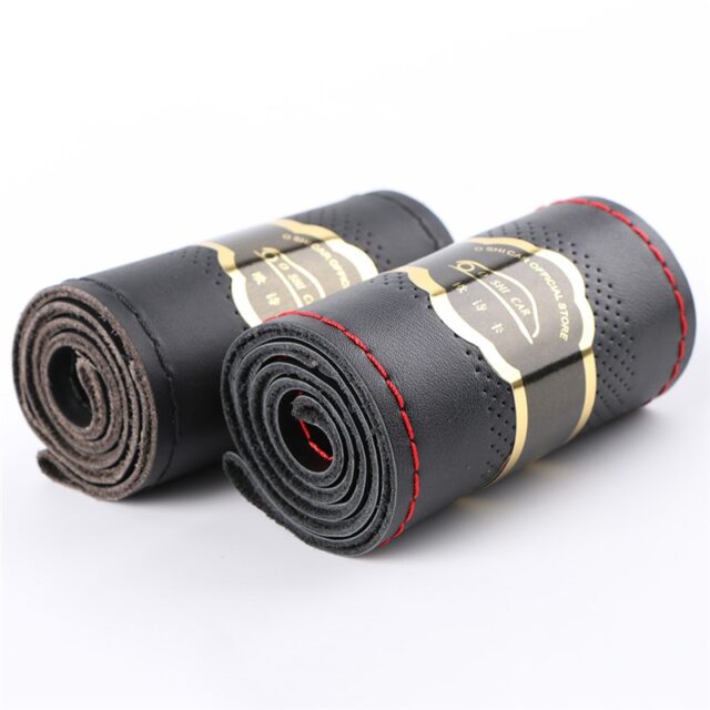 Genuine Leather Steering Wheel Cover Automobiles & Motorcycles Interior Accessories