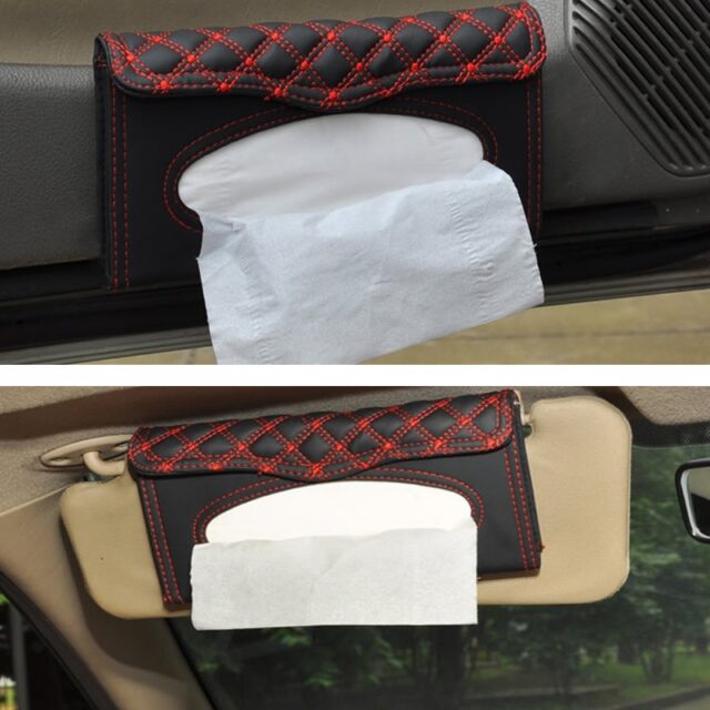 Car Sun Visor Mounted Tissue Box Automobiles & Motorcycles Interior Accessories