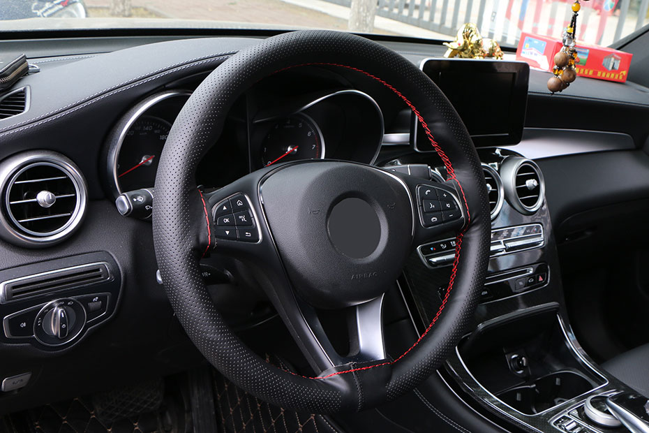 Genuine Leather Steering Wheel Cover