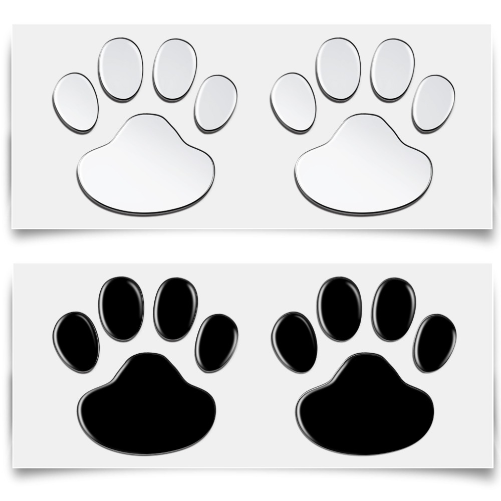 3D Paw Shaped Car Stickers 2 pcs Set