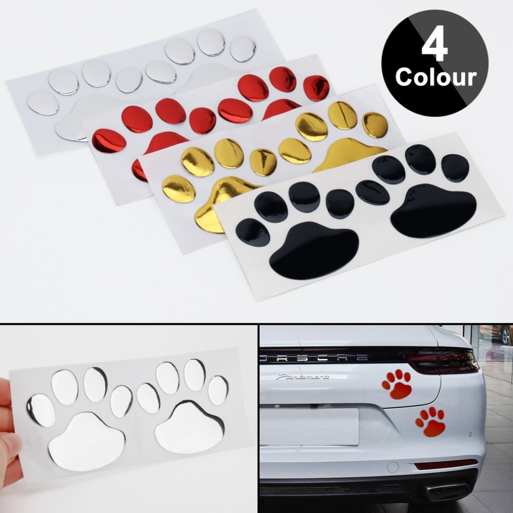 3D Paw Shaped Car Stickers 2 pcs Set